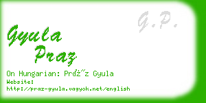 gyula praz business card